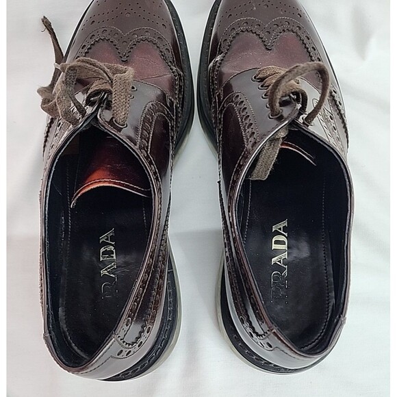 Mens Prada Dress Shoes 2EE098 Air Sole Wingtip  Sz 8.5 (9.5 US Sz) Made In Italy main image 9